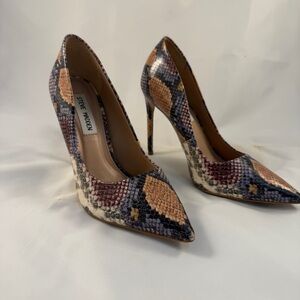 Steve Madden Vala Stiletto Pumps Snakeskin, Classic, Pointed toe, Date night